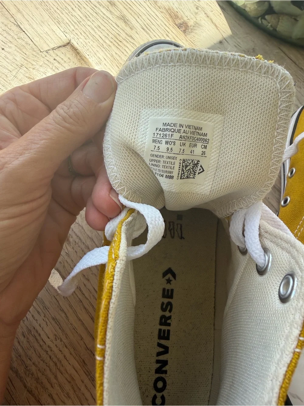 Converse Kids High-Top Sneakers in Mustard Yellow with White Accents